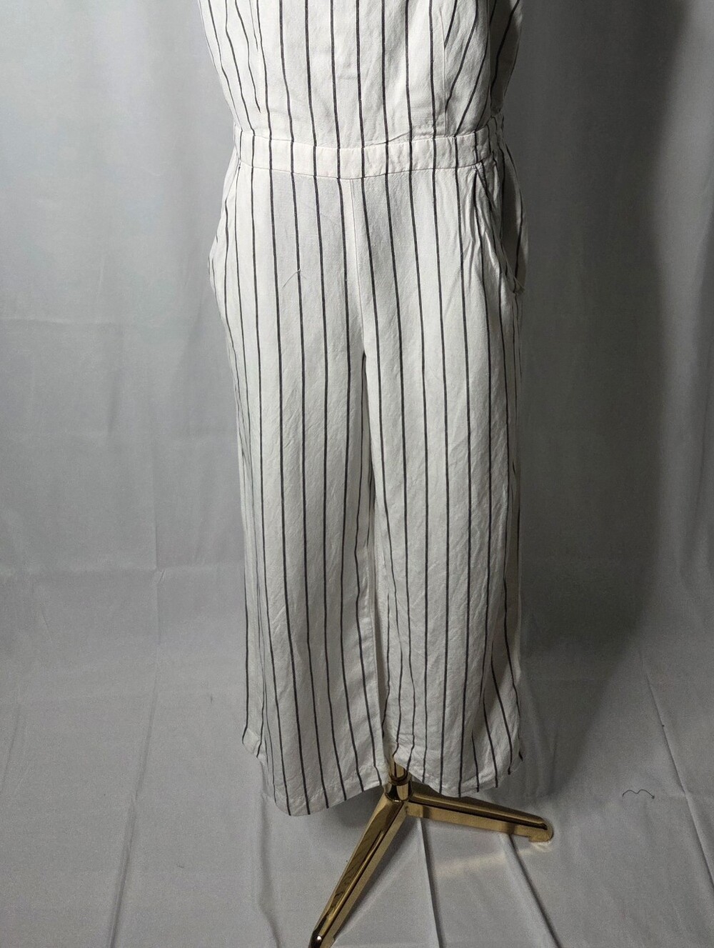 LOFT Ann Taylor Striped Apron Jumpsuit - Picture 8 of 8